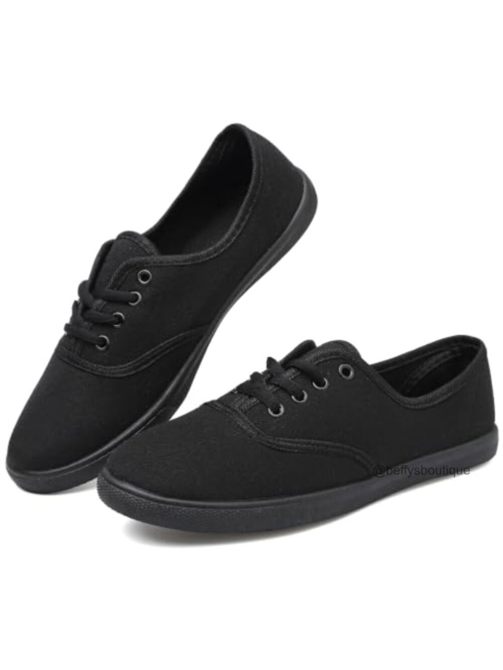 Low-Top Canvas Sneakers Lace-Up Slip-Resistant Comfortable Walking Shoes